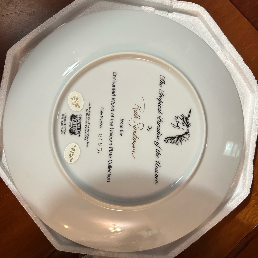 Enchanted Unicorn Decorative Plate - Picture 2 of 2